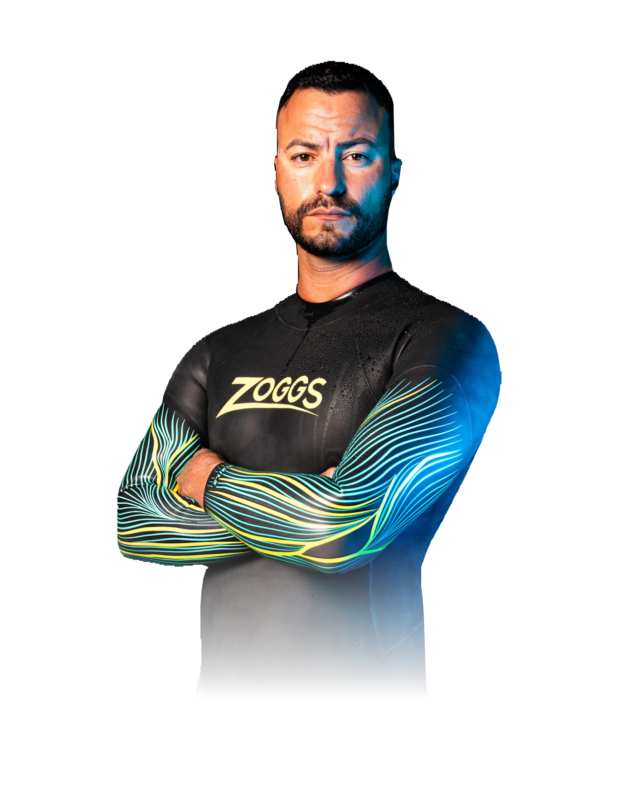 Alberto Lorente modelando para aquaman